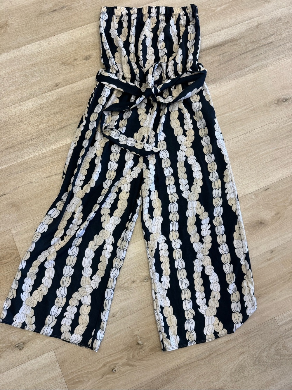 Hawaiian pikake lei Strapless Jumpsuit